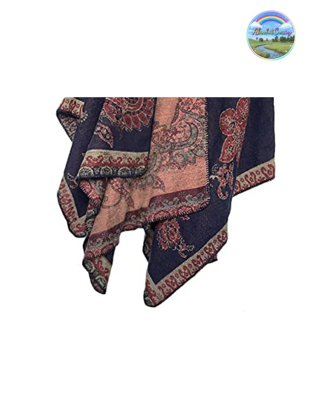 Women's Color Block Shawl Wrap Open Front Poncho Cape